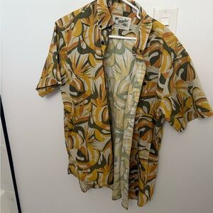Howler Brothers Tropical Leaf Print Shirt